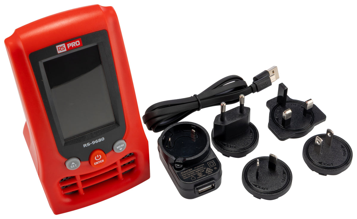 TieDex UK RS-9680 Air Quality Meter, 50 °C Max, Battery-Powered