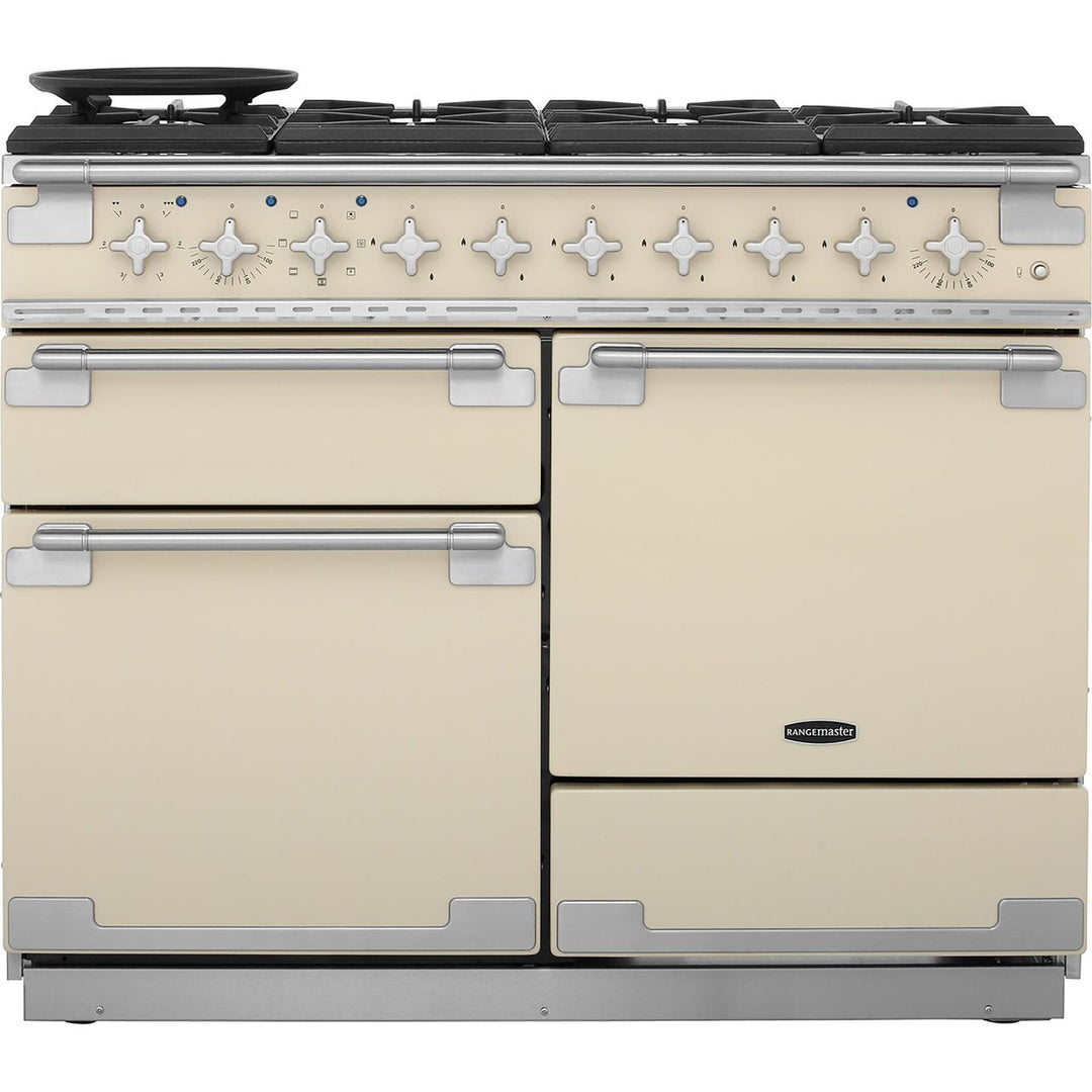 Rangemaster Elise ELS110DFFCR 110cm wide Dual Fuel Range Cooker with Gas Hob - Cream