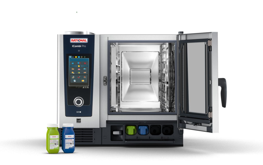 RATIONAL iCombi Pro ICP 6-1/1/E/SP-AD 6 Grid 1/1GN Electric Combination Oven with iCare AutoDose - Single Phase Hardwired