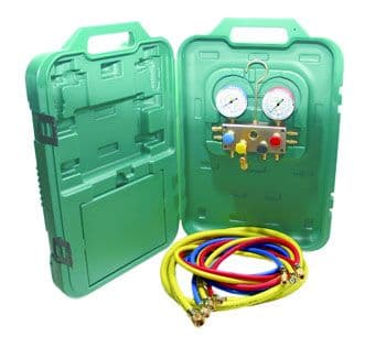 Refco Professional Air Conditioning / Refrigeration 4 Way Manifold BM4-3-DS R134a, R22,R404a, R407c