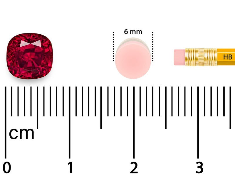 GRS Certified MADAGASCAR Ruby 3.17 Ct. Natural Untreated ROYAL RED Cushion RARE