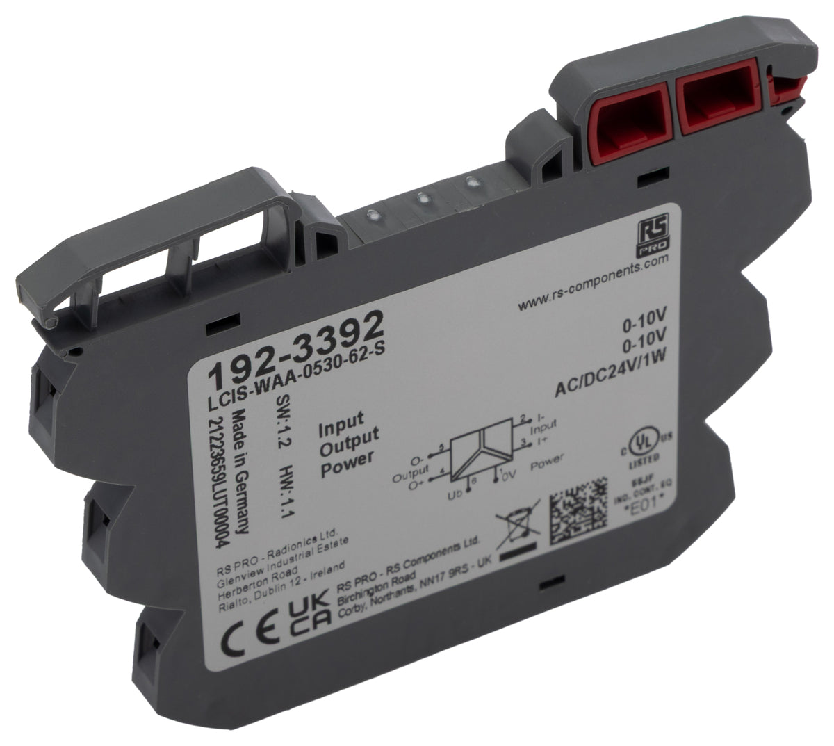 TieDex UK Signal Conditioner, Voltage Input, Voltage Output, 24V ac/dc Supply