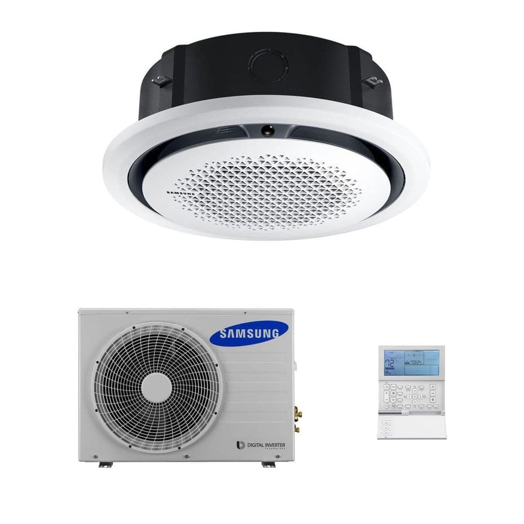 Samsung Air Conditioning AC071RN4PKG/EU 360 Deg Round Cassette Heat pump 7Kw/24000Btu Install Kit