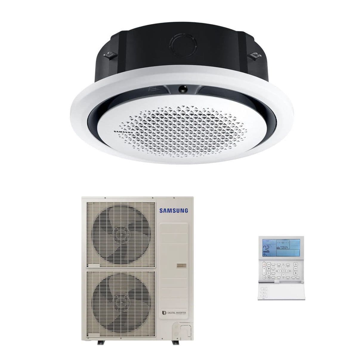Samsung Air Conditioning AC140RN4PKG/EU 360 Deg Round Cassette Heat pump 14Kw/48000Btu R32 A++ 3Ph