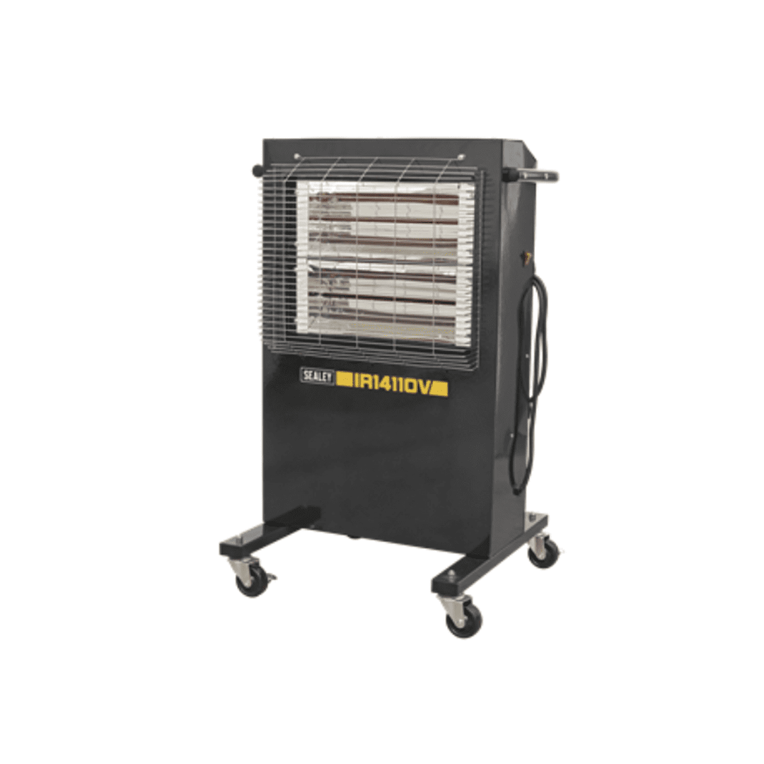 Sealey IR14110V Ruby Halogen Infrared Cabinet Heater 7-day timer 1.2/2.4kW 32A 110V~50Hz