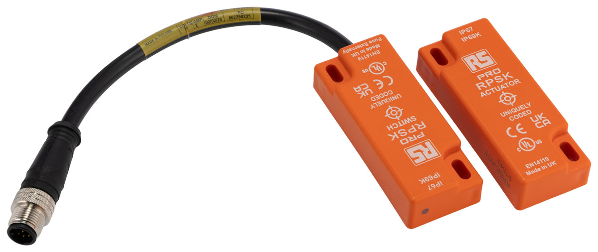 TieDex UK RFID Non-Contact Safety Switch, ABS Plastic Housing, 24V dc, 2 NO/1 NC, M12