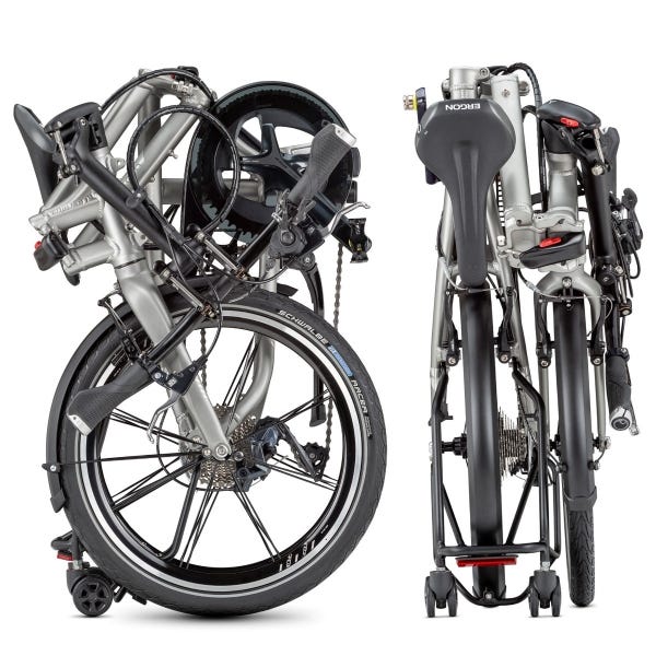 The Tern BYB S11 is a folding bicycle  Tern BYB S11 Folding Bike with a 20" wheel size and a Matte Silver color: