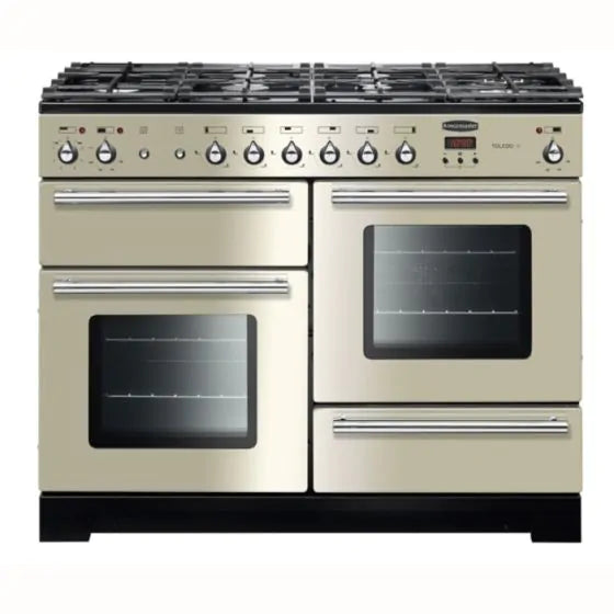 Rangemaster Toledo+ 110 Dual Fuel Range Cooker Ivory &amp; Chrome TOLP110DFFIV/C