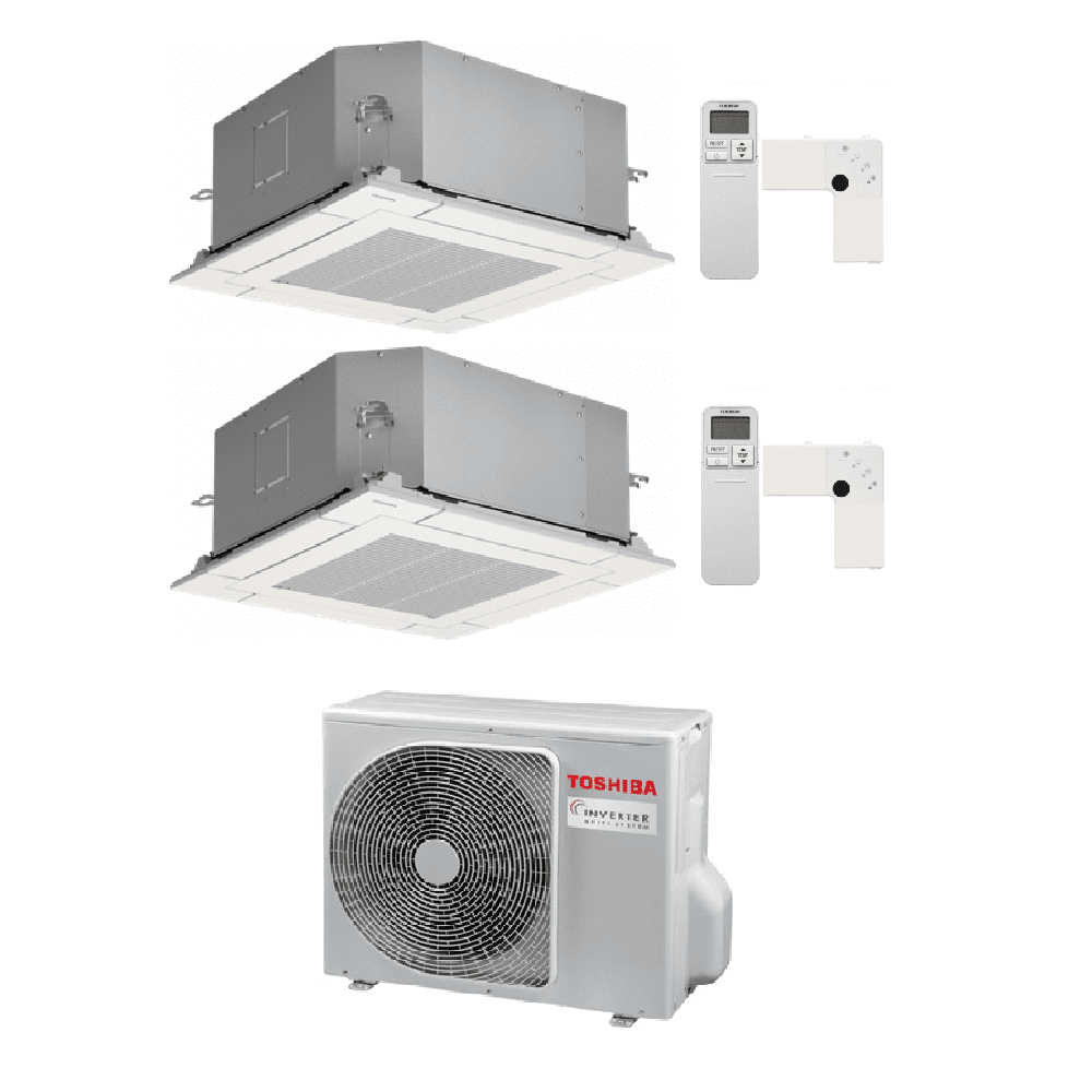Toshiba Air Conditioning RAS-2M18G3AVG-E Multi-Split 2 × Mini Cassette RAS-M10S4MUVG-E 2.5Kw