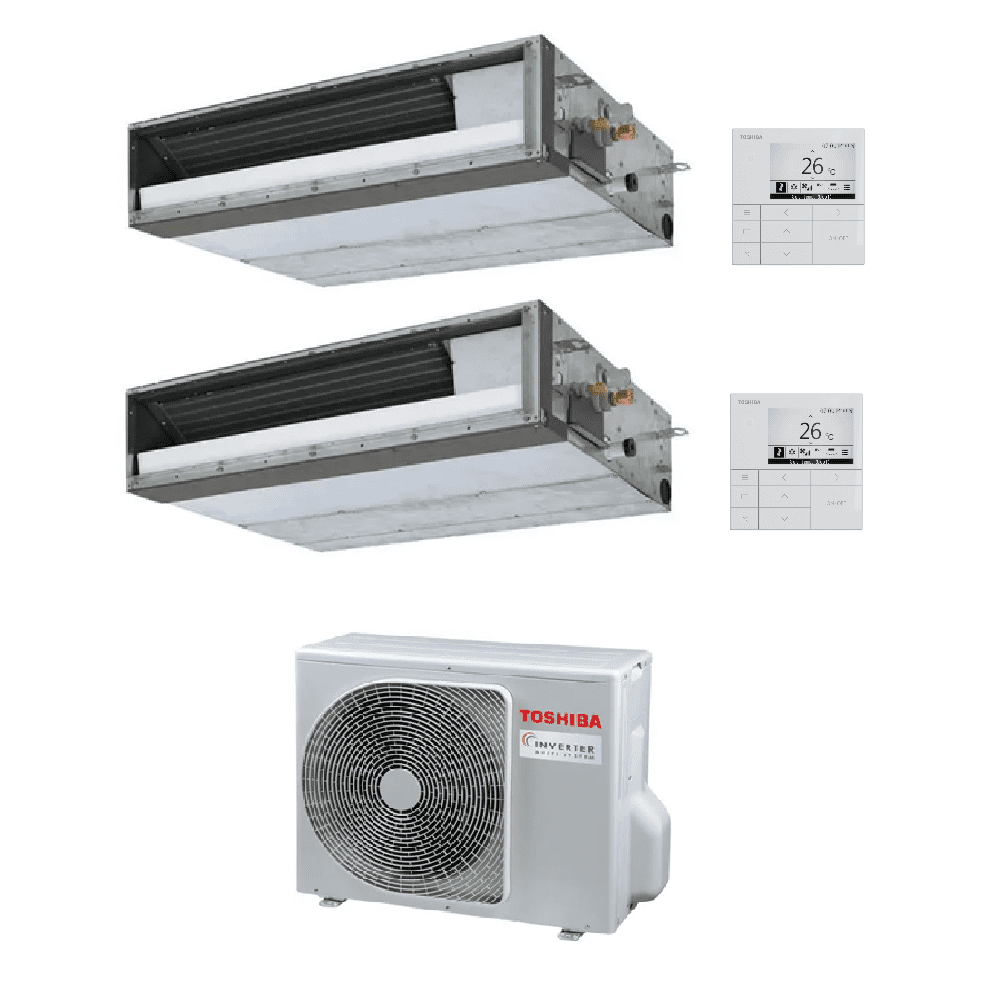 Toshiba Air Conditioning RAS-2M18G3AVG-E Multi Split 2 × Slim Duct RAS-M10U2DVG-E 2.5Kw