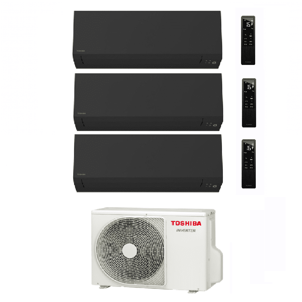 Toshiba Air Conditioning RAS-3M18G3AVG-E Multi-Split With 3 × SHORAI Edge Black RAS-B07G3KVSGB-E A++