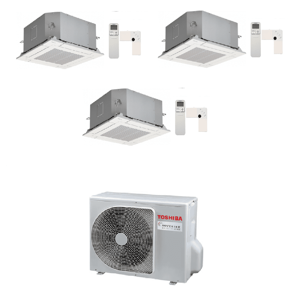 Toshiba Air Conditioning RAS-3M26G3AVG-E Multi Split 3 × Compact Mini Cassette RAS-M10S4MUVG-E