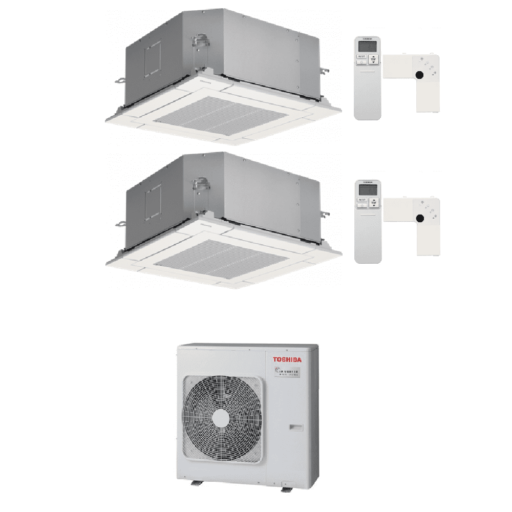 Toshiba Air Conditioning RAS-4M27G3AVG-E Multi Split 2 × Compact Mini Cassette RAS-M16S4MUVG-E