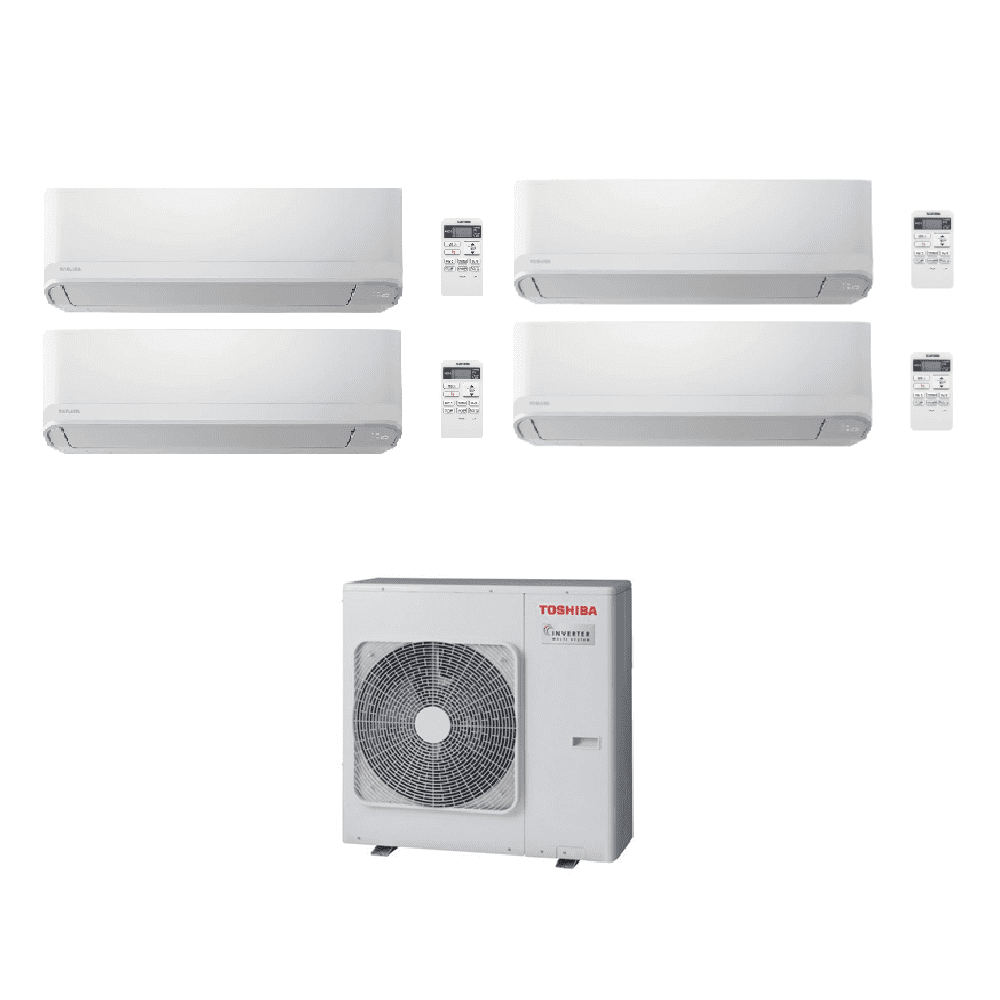 Toshiba Air Conditioning RAS-4M27G3AVG-E Multi-Split 2 × RAS-B13S4KVG-E 2 × RAS-B07S4KVG-E