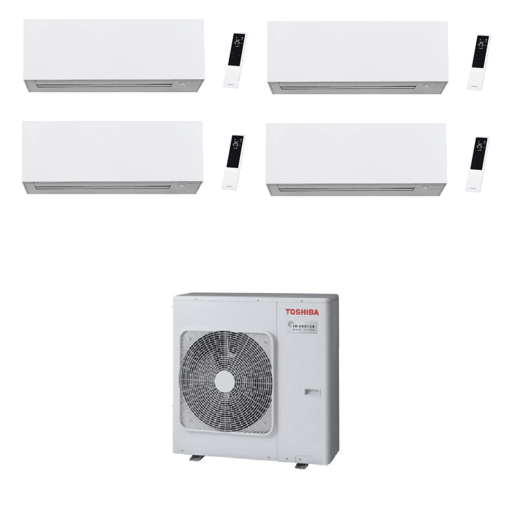 Toshiba Air Conditioning RAS-4M27G3AVG-E Multi-Split 4 × DAISEIKAI White Wall RAS-B13S4KVPG-E 3.5Kw