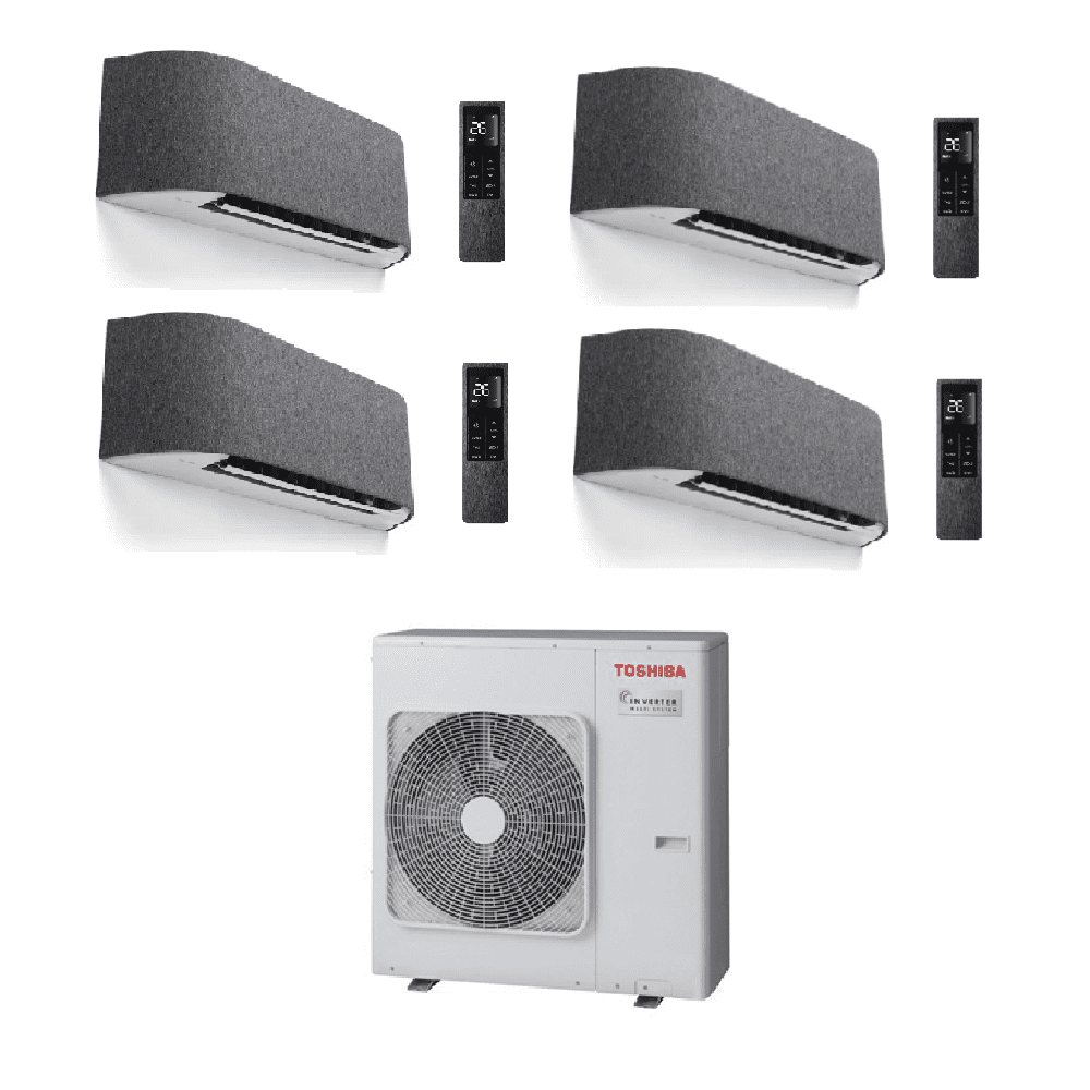 Toshiba Air Conditioning RAS-4M27G3AVG-E Multi-Split 4 × Haori Wall Mounted RAS-B10N4KVRG-E1 A+++