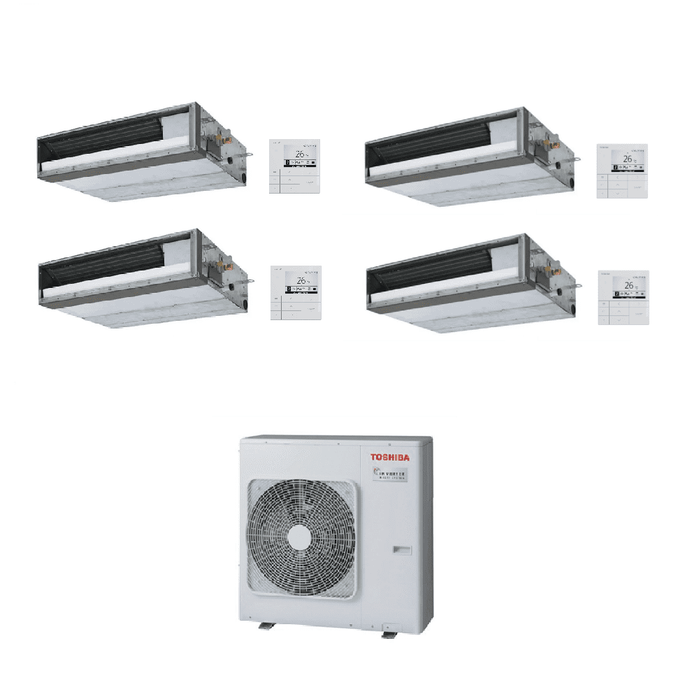 Toshiba Air Conditioning RAS-4M27G3AVG-E Multi Split 4 × Slim Duct RAS-M07U2DVG-E 2.0Kw