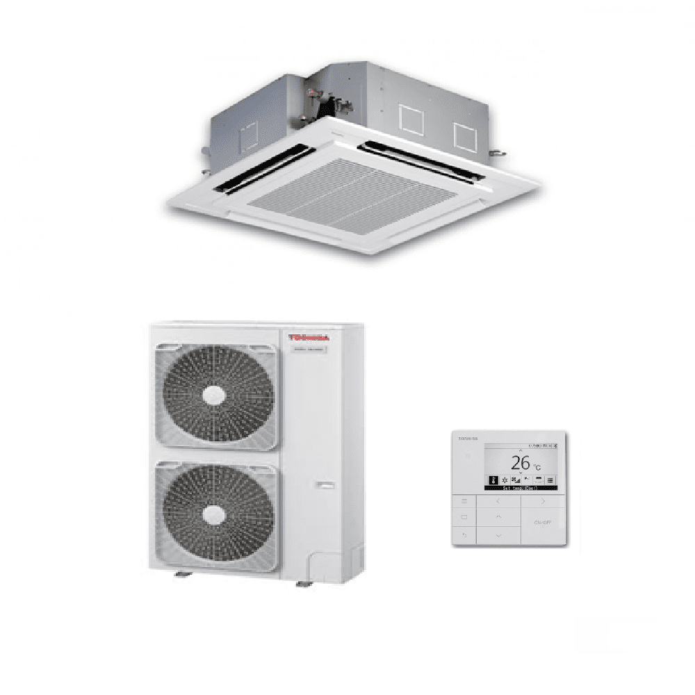 Toshiba Air Conditioning RAV-GV1601AT8P-E RAV-HM1601UTP-E 4-Way Cassette Inverter Heat Pump 13Kw 3Ph