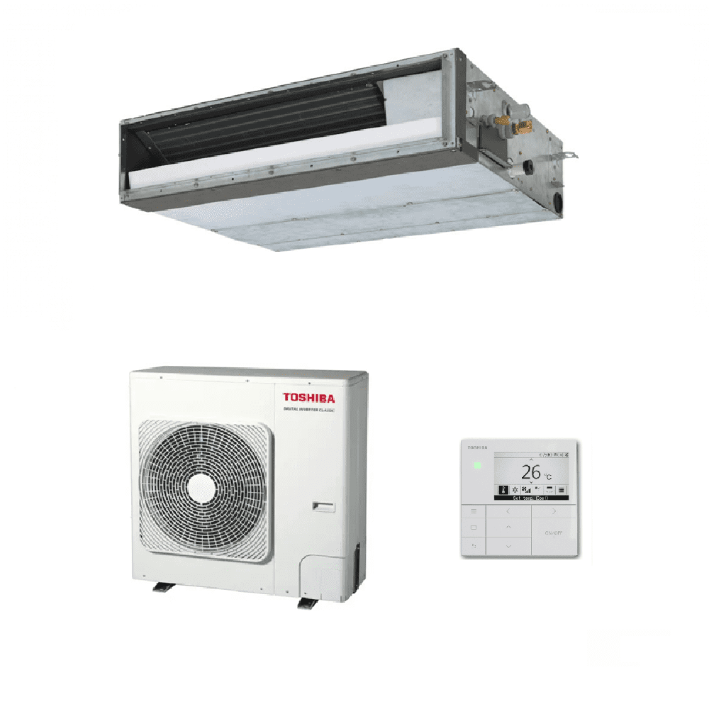 Toshiba Air Conditioning Standard Ducted RAV-GV1101ATP-E RAV-HM1101BTP-E 10Kw/34000Btu Heat Pump 1Ph
