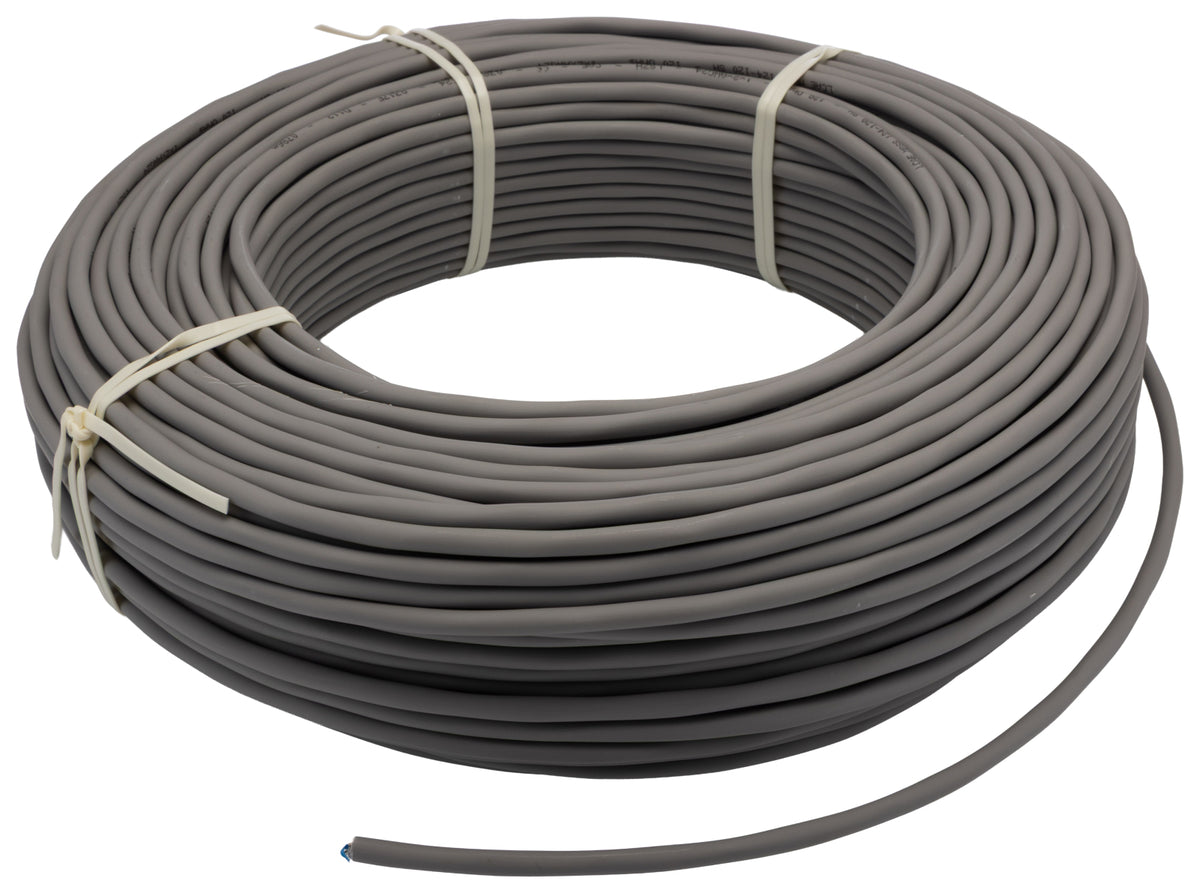 TieDex UK Data Cable 1 Pairs 2 Cores 100 m Grey Sheath Low Smoke Zero Halogen