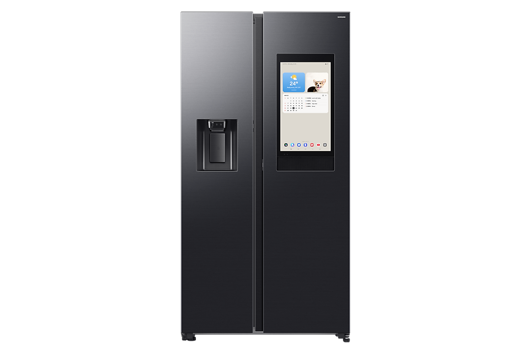 SAMSUNG Bespoke AI Family Hub RS90F66BEFEU American-Style Smart Fridge Freezer with On-device Bixby - Black
