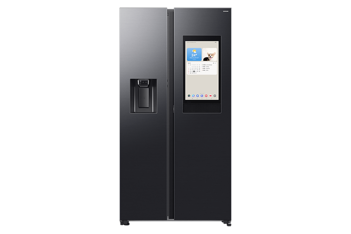 SAMSUNG Bespoke AI Family Hub RS90F66BEFEU American-Style Smart Fridge Freezer with On-device Bixby - Black
