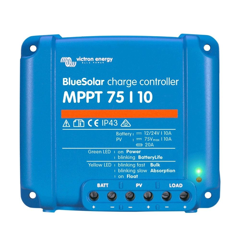 Victron Energy "BlueSolar" MPPT 75/10 MPPT Charge Controller 12/24V-10A