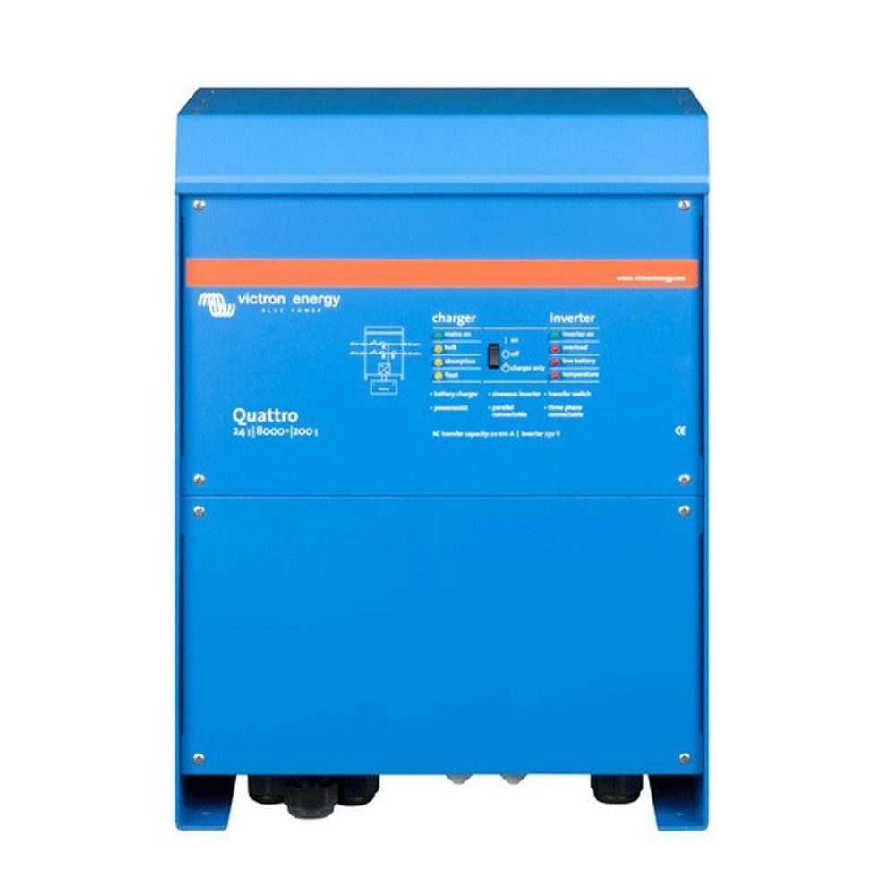 Victron Energy "Quattro 24/8000/200-100/100" 24V +50A Aux. Inverter Charger 8000VA - 200A - 230V~50Hz