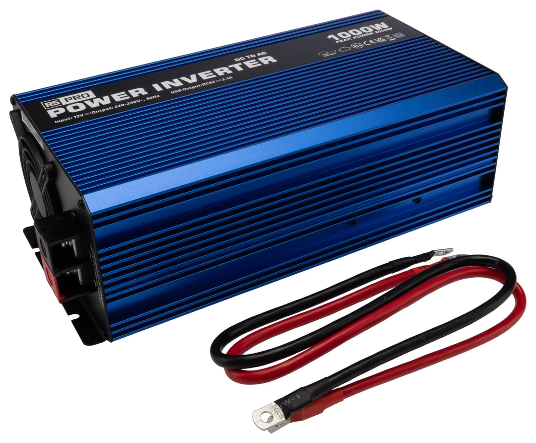 TieDex UK Chassis 1000W Power Inverter, 12V Input, 230V Output