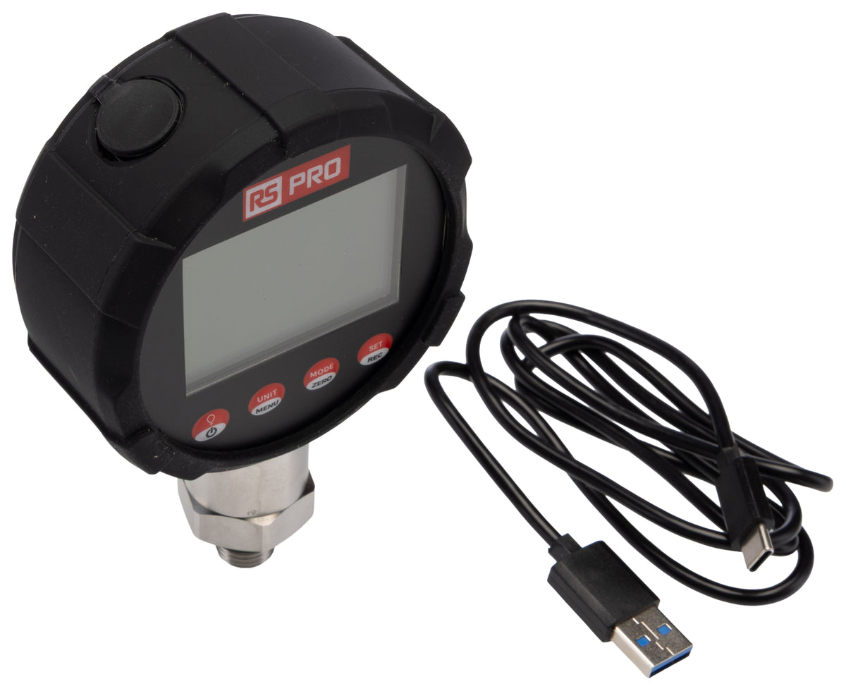 TieDex UK Pressure Sensor Pressure Gauge, Digital Output 0 bar, Compound Reading 1000 bar