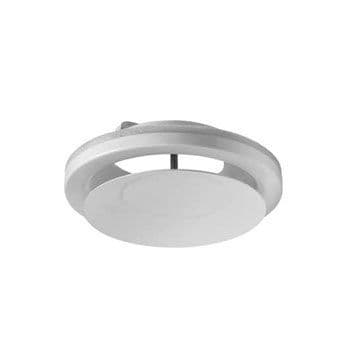 Lindab White Metal Air Supply Valve Diffuser Including Fixing Collar 150mm