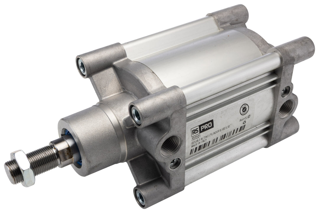 TieDex UK Pneumatic Piston Rod Cylinder - 100mm Bore, 50 mm TieDex UK Series, Double Acting Acting