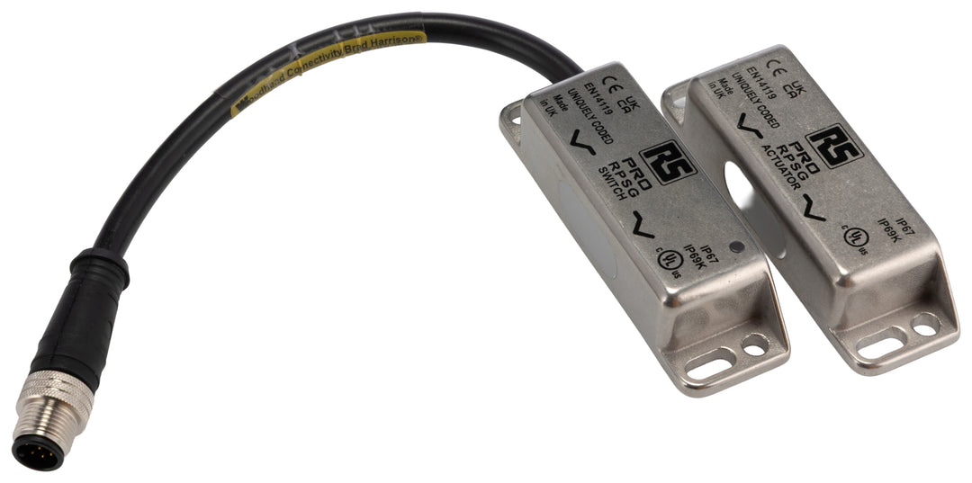 TieDex UK RFID Non-Contact Safety Switch, Stainless Steel Housing, 24V dc, 2 NO/1 NC, M12