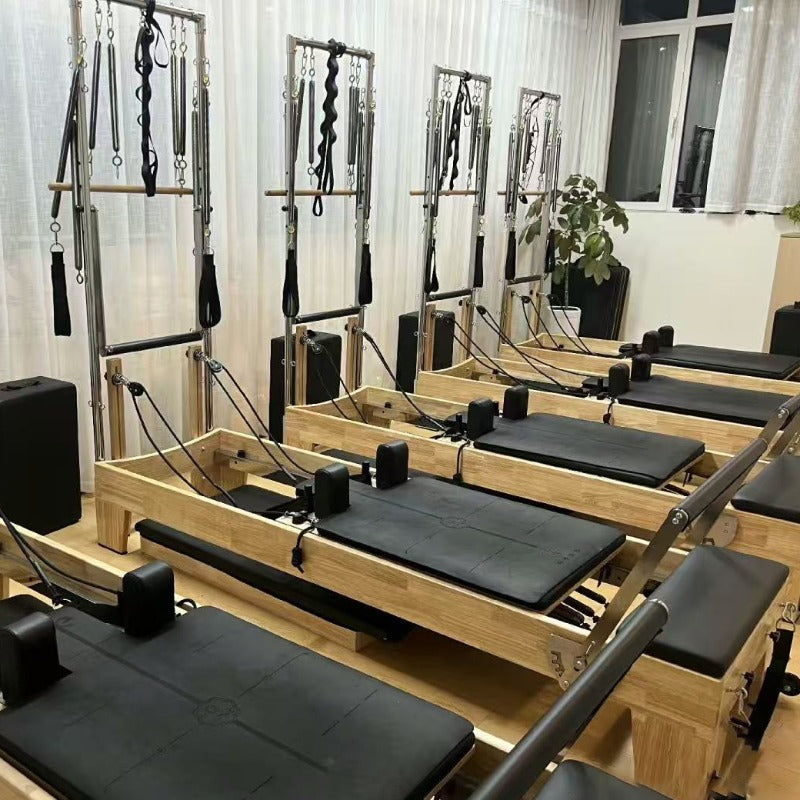 High Quality Trapeze Reformer Tower with Custom Box | Professional Pilates Reformer System with Tower