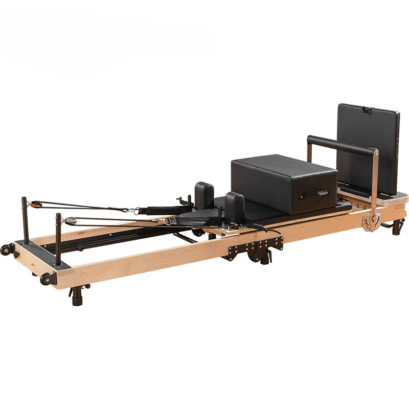 Commercial Home Pilates Reformer Black Pilates Reformer Foldable Pilates Reformer Rehabilitation Training Body Shaping Yoga