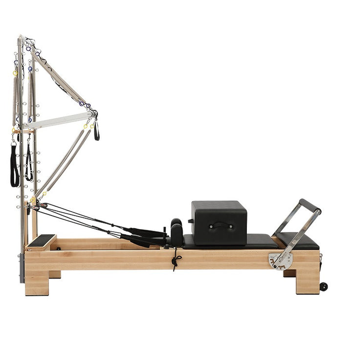 High Quality Trapeze Reformer Tower with Custom Box | Professional Pilates Reformer System with Tower