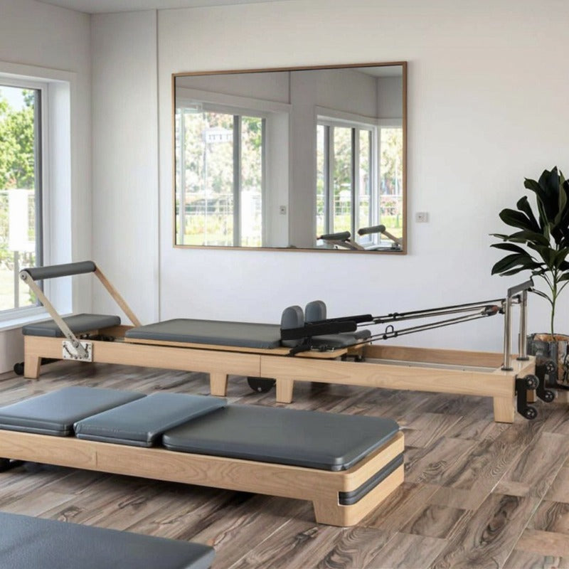 Multi-functional Home Gym Set Multi-functional Industrial Luxury Maple Wood Reformer Machine Pilates Reformers Foldable