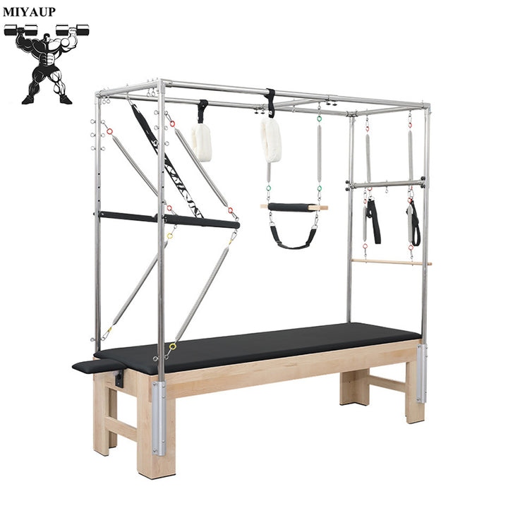 peeke Pilate Reformer Popular Big Fitness Bench Cadillac Wood Yoga Training Body Shaping Five Piece Set Pilate Reformer