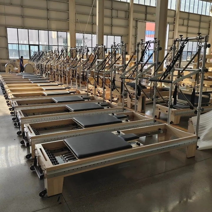 Body Building Pilates Reformer with Half Tower Balanced for Studio pilates elevated reformer pilates reformer Gym Yoga Stduio