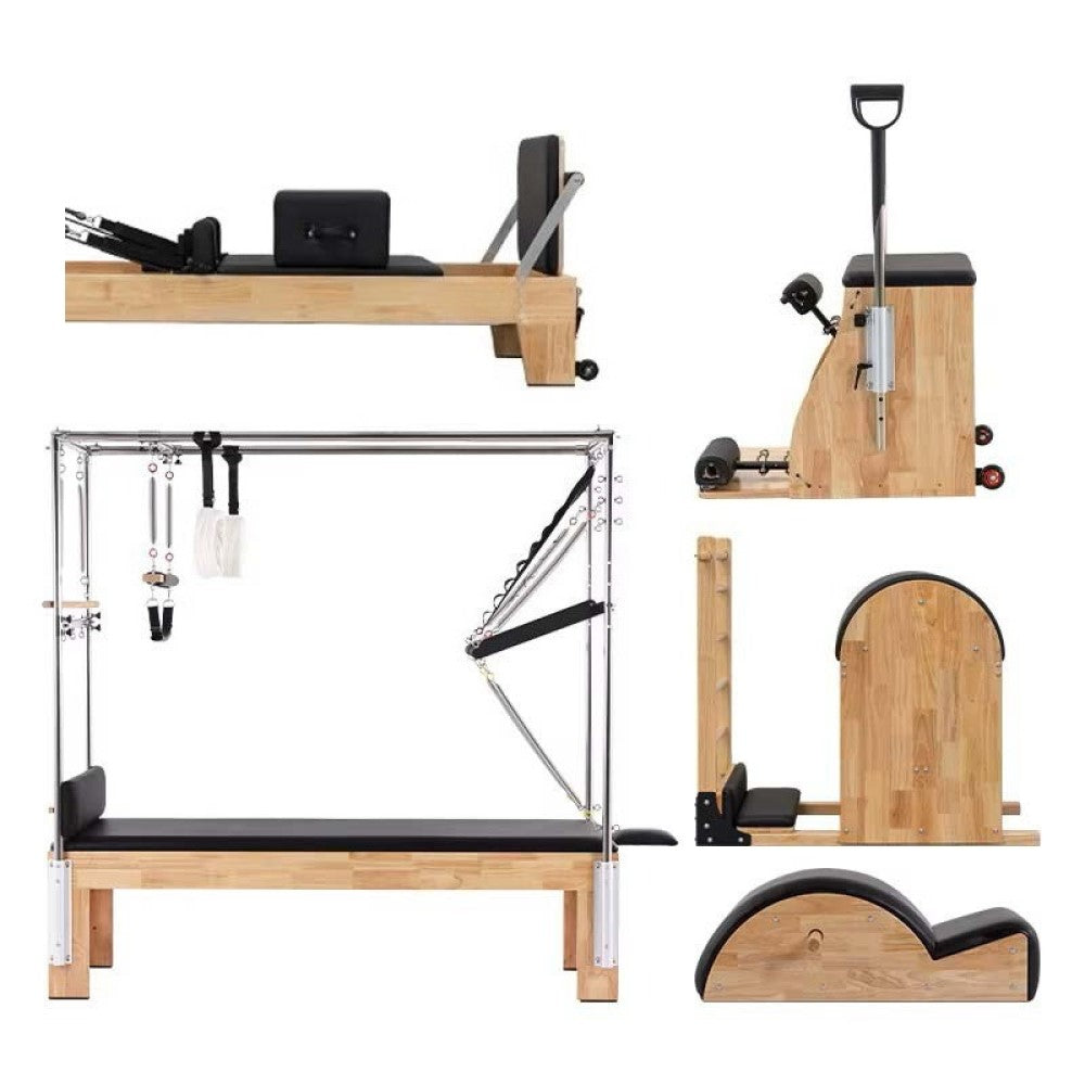 Commerical Exercise Pilates Tower Reformer 3-in-1 Equipment Wooden Factory Pilates Reformer Yoga Equipment with Box