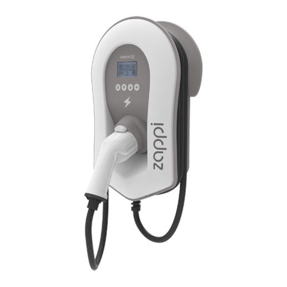 ZAPPI 222TW 22KW 3 phase EV Charger White Tethered Type 2 Modes ECO, ECO+ &amp; FAST