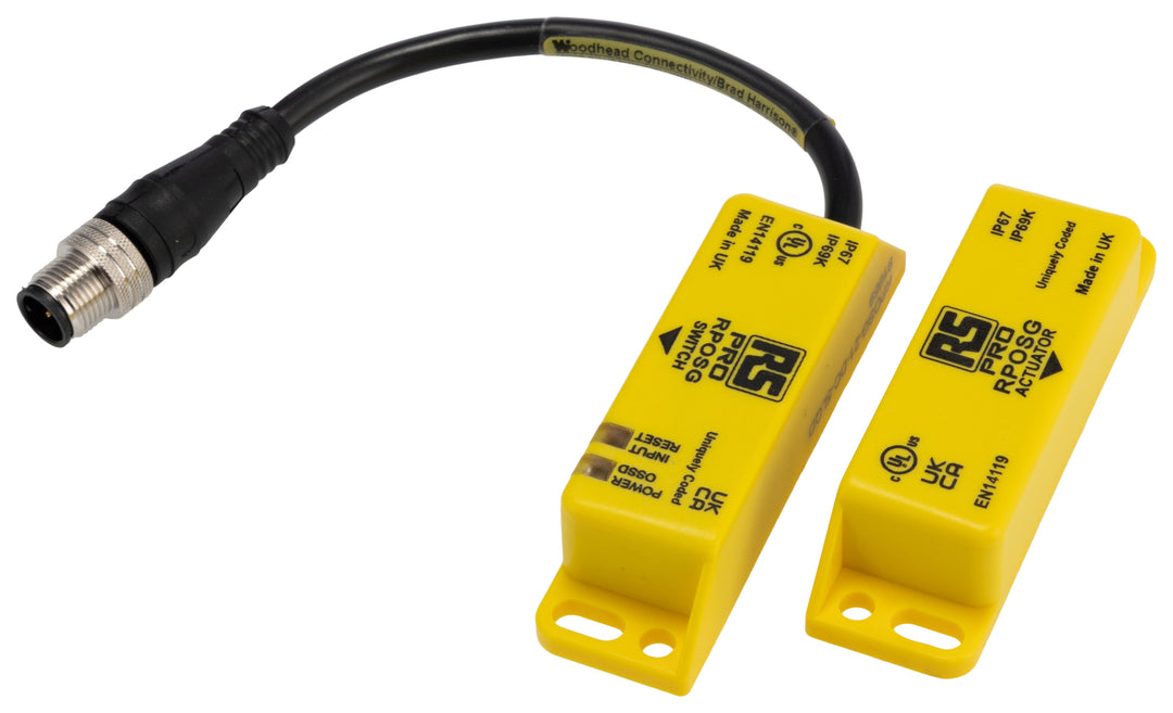 TieDex UK RFID Non-Contact Safety Switch, ABS Plastic Housing, 24V dc, 2 NO/1 NC, M12
