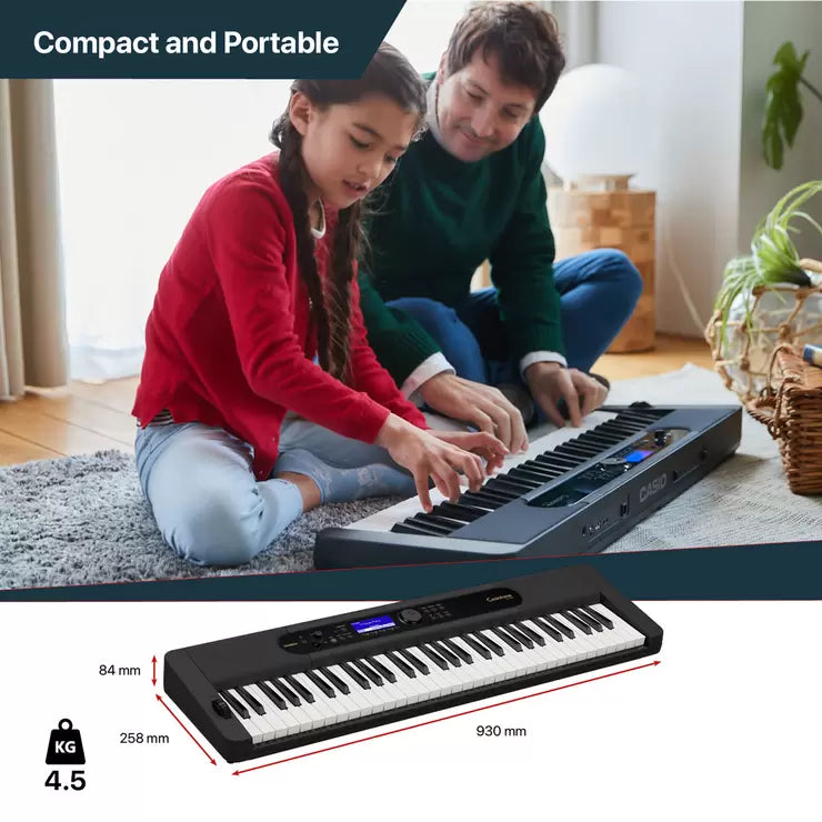 Casio CT-S410AD Portable Keylighting Keyboard in Black