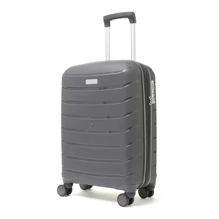 Rock Prime 3 Piece Hardside Luggage Set in Charcoal