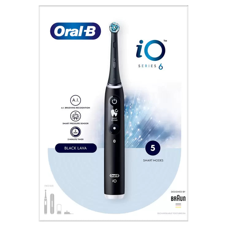 Oral-B iO Series 6 Ultimate Clean Electric Toothbrush, Black