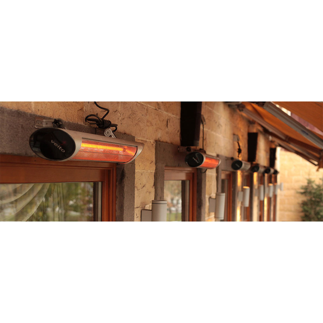 Veito Blade S2500 Indoor And Outdoor Carbon Infrared Heater - Silver