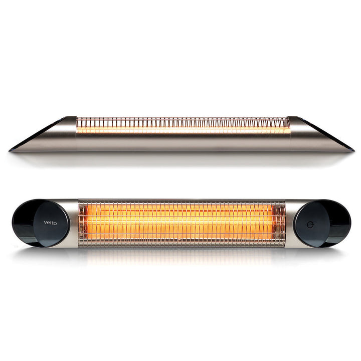 Veito Blade S2500 Indoor And Outdoor Carbon Infrared Heater - Silver