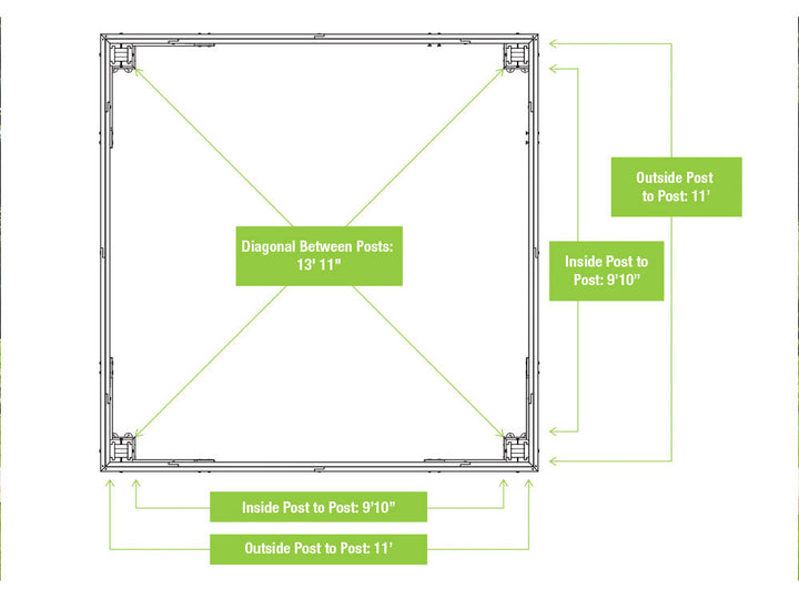 Yardistry 12ft x 12ft (3.7 x 3.7m) Cedar Gazebo with Privacy Wall & Aluminium Roof