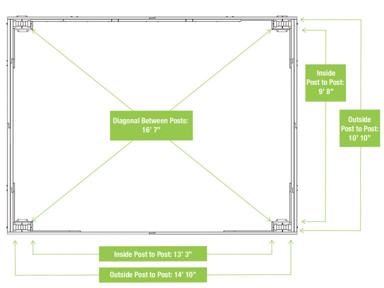 Yardistry Meridian Gazebo 12ft x 16ft (3.66m x 4.88m) with Mesh Kit