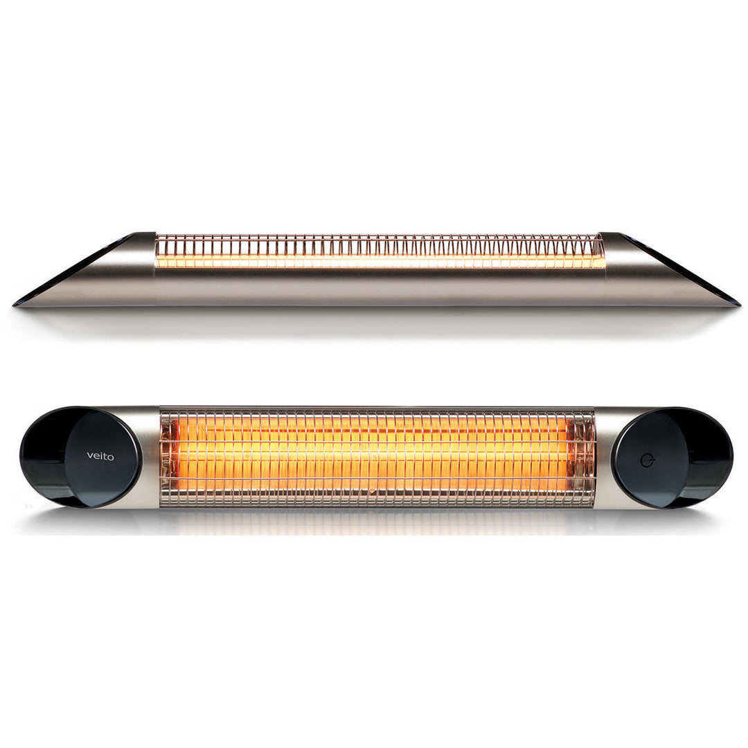Veito Blade 2000 Indoor And Outdoor Carbon Infrared Heater - Silver